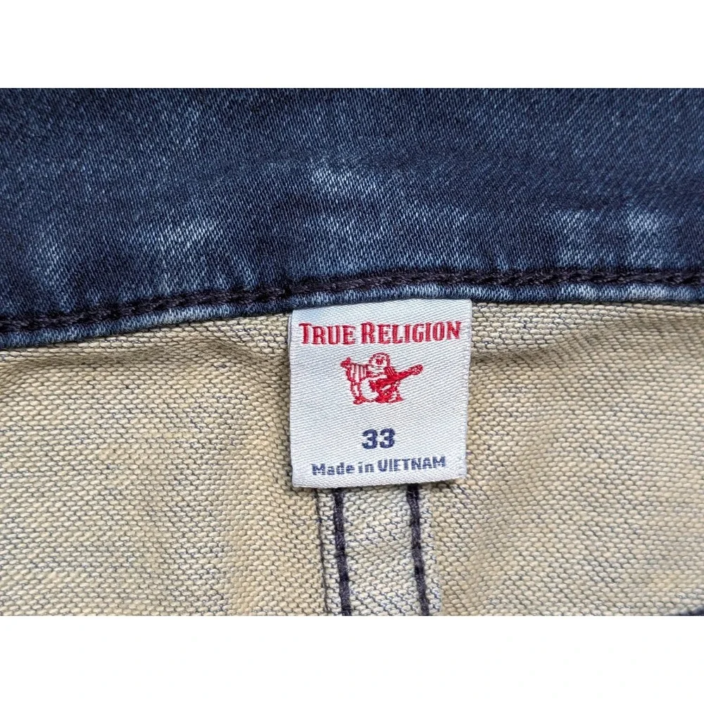 True Religion Mens Jeans Rocco Blue 33x34 Relaxed Skinny Denim Stretch Pockets